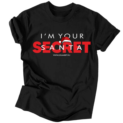 Secret Santa férfi póló (Fekete)