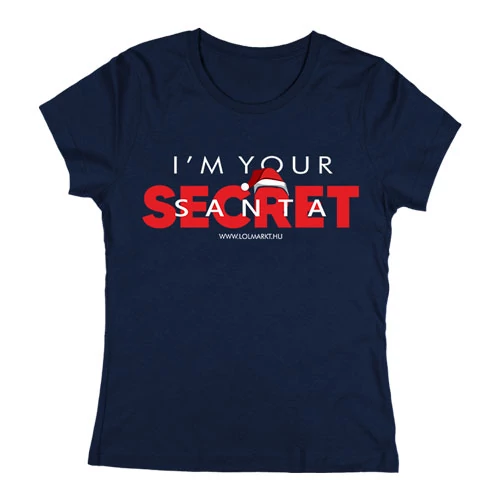 Secret Santa női póló (Sötétkék)