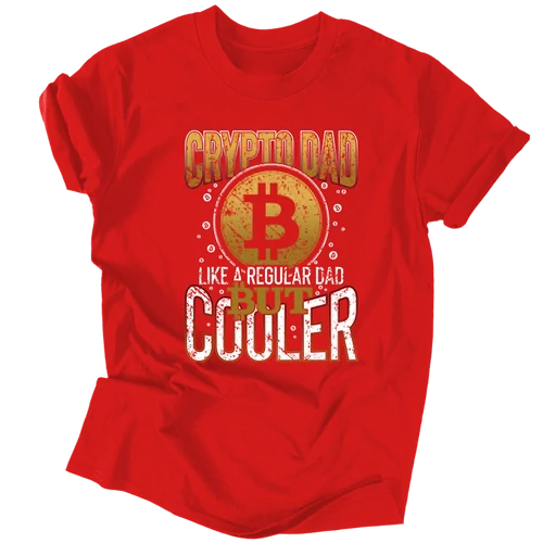 Crypto Dad férfi póló (Piros)