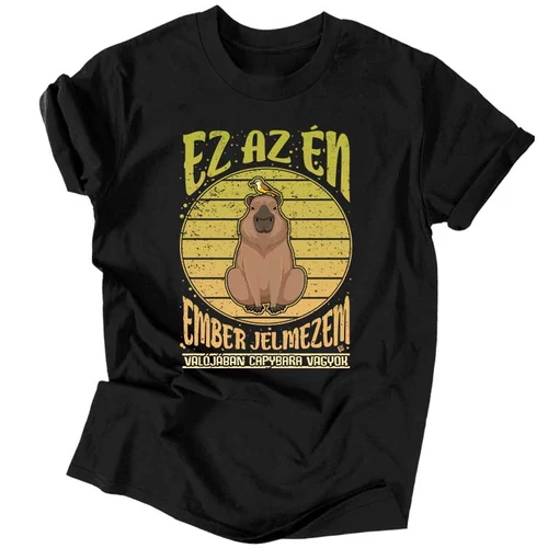 Capybara vagyok férfi póló (Fekete)