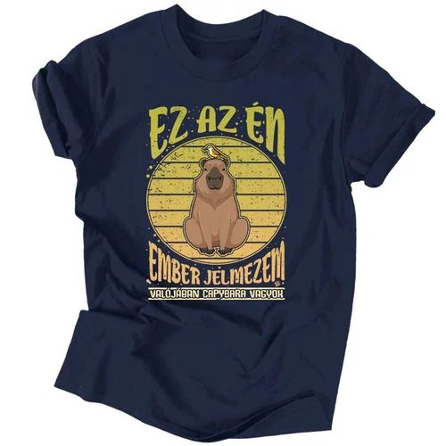 Capybara vagyok férfi póló (Sötétkék)