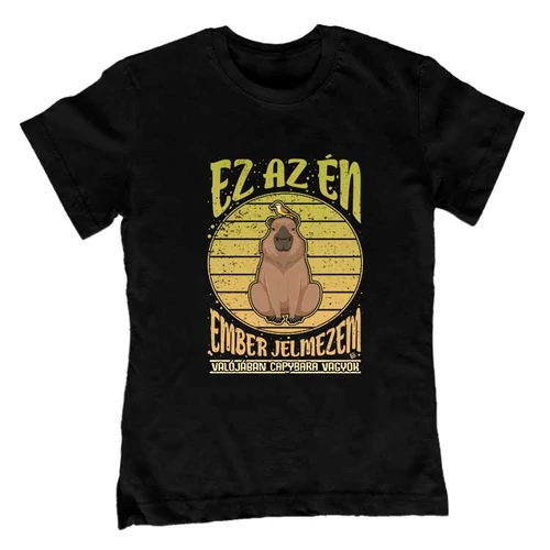 Capybara vagyok gyerek póló (Fekete)