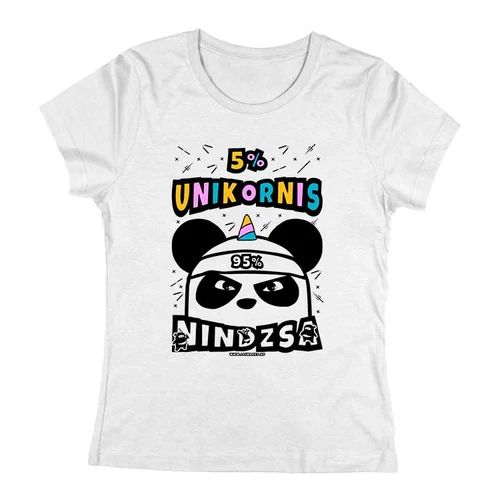 Nindzsa panda női póló (Fehér)