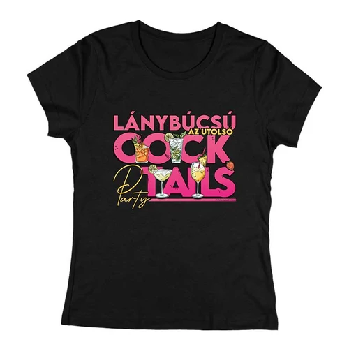 Az utolsó cocktails női póló (Fekete)