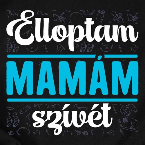 Elloptam mamám szívét (fiús) páros póló szett (B_Fekete)