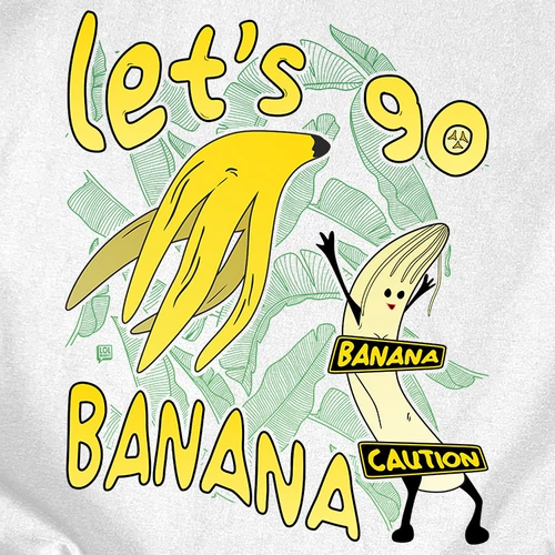 Let's go banana női póló (B_Fehér)