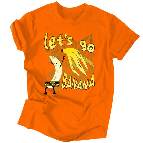 Let's go banana férfi póló (Narancs)