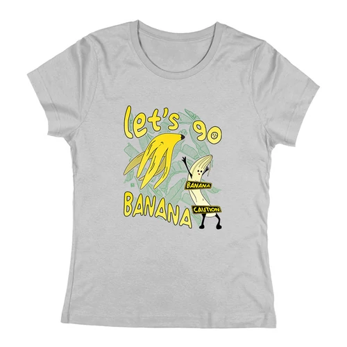 Let's go banana női póló (Szürke)