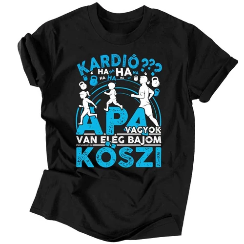 Apa vagyok férfi póló (Fekete)