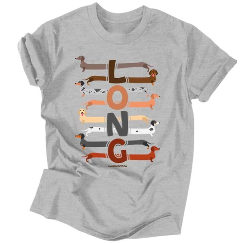 LONG férfi póló (Szürke)