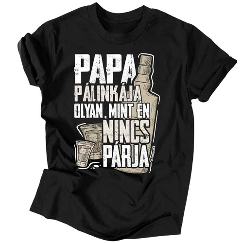 Papa pálinkája férfi póló (Fekete)