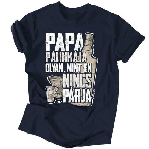 Papa pálinkája férfi póló (Sötétkék)