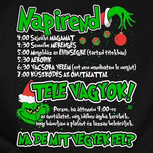 Grinch Napirend férfi póló