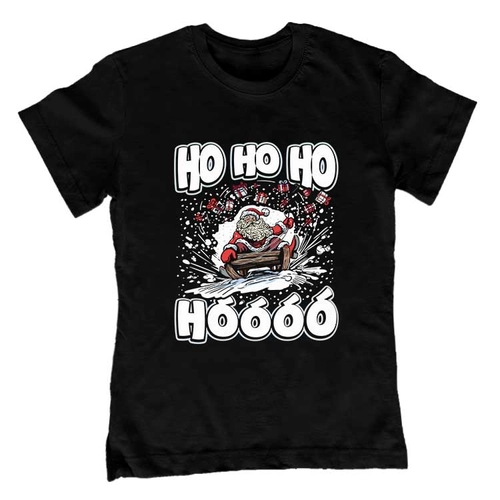 Ho-Ho-Ho-Hóóó gyerek póló (Fekete)