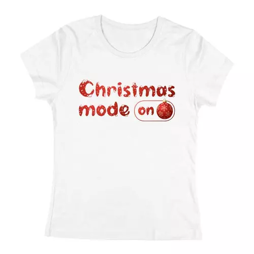 Christmas mode on női póló (Fehér)