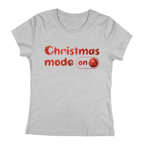 Christmas mode on női póló (Szürke)