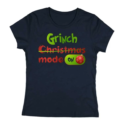Grinch mode on női póló (Sötétkék)