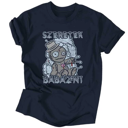Szeretek babázni férfi póló (Sötétkék)