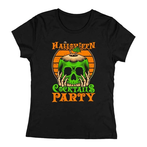 Halloween Cocktails Party női póló (Fekete)