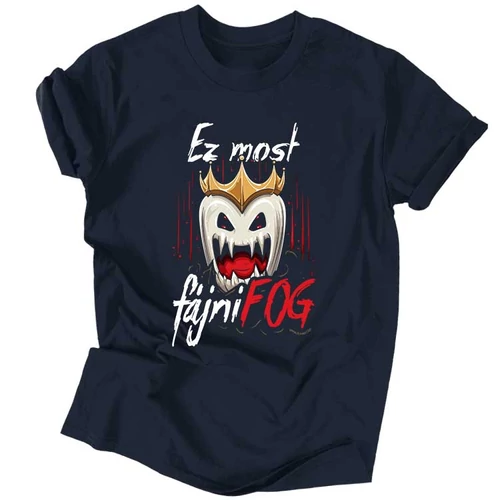 Fájni FOG férfi póló (Sötétkék)