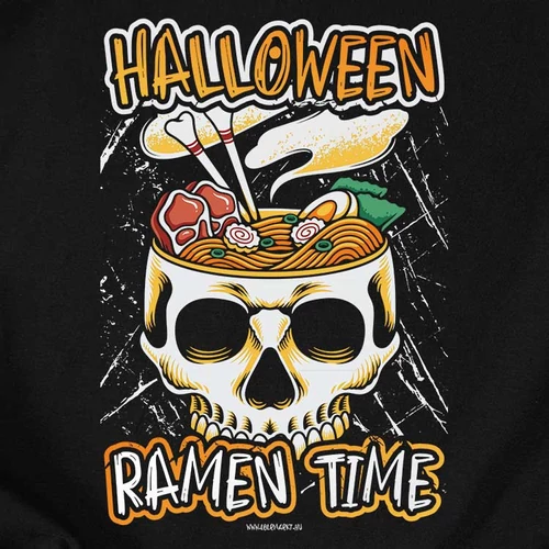 Ramen time női póló (B_Fekete)