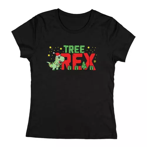 Tree rex női póló (Fekete)