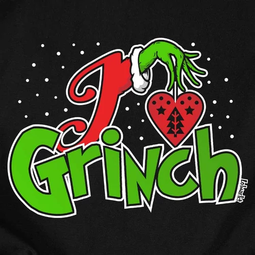 I love grinch gyerek póló (B_Fekete)