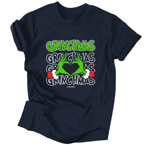 Grinchmas férfi póló (Sötétkék)