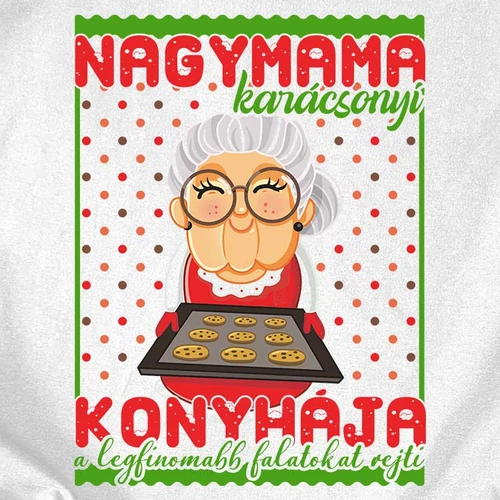 Nagymama főztje női póló (B_Fehér)