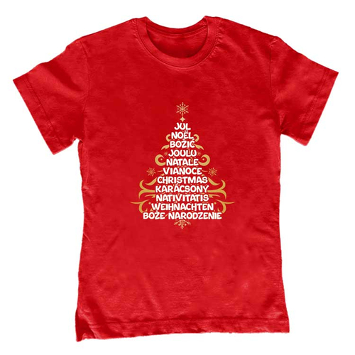 Karácsony mindenkinek gyerek póló (Piros)