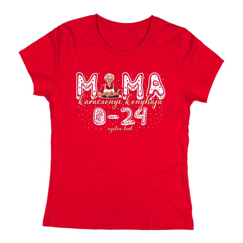 Mama 0-24 női póló (Piros)