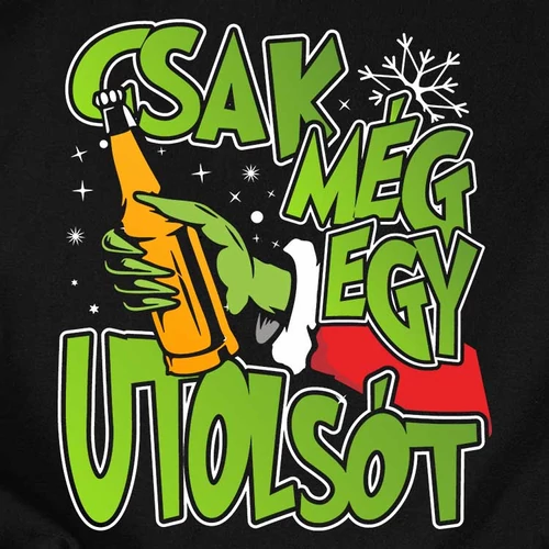 Csak még egy utolsót - sör férfi póló (B_Fekete)