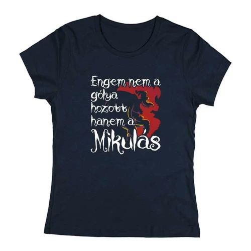 Engem a Mikulás hozott női póló (Sötétkék)