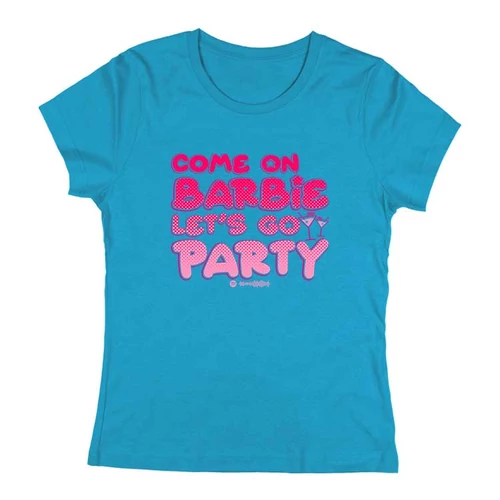 Come on Barbie női póló (Türkiz)