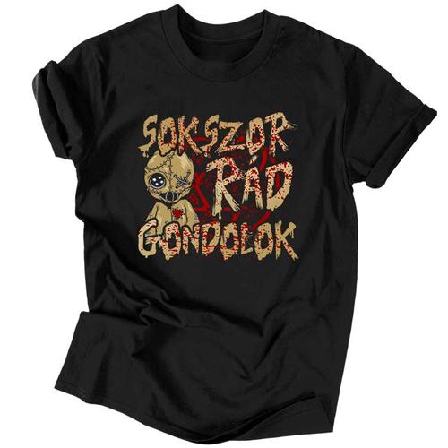 Rád gondolok - Voodoo férfi póló (Fekete)