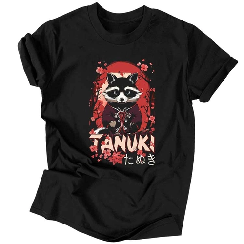 Tanuki férfi póló (Fekete)