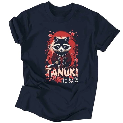 Tanuki férfi póló (Sötétkék)