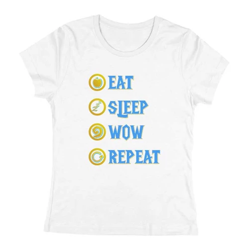Eat Sleep Wow Repeat - Alliance női póló (Fehér)