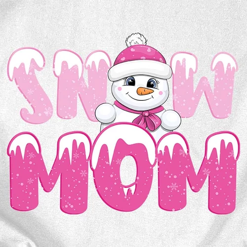 Hóember család póló szett - Snow Mom (B_Fehér)