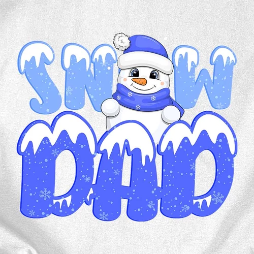 Hóember család póló szett - Snow Dad (B_Fehér)
