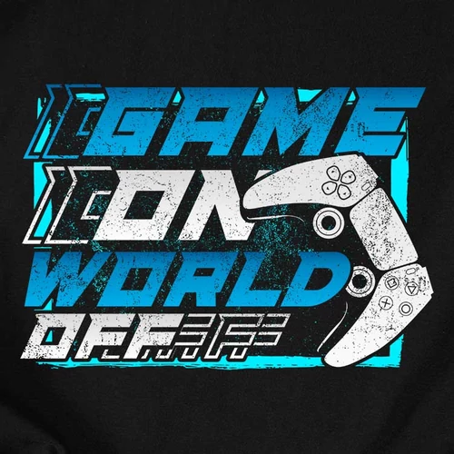 Game on - Playstation kapucnis pulóver (B_Fekete)
