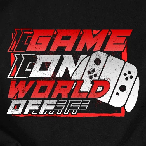 Game on - Nintendo Switch férfi póló (B_Fekete)