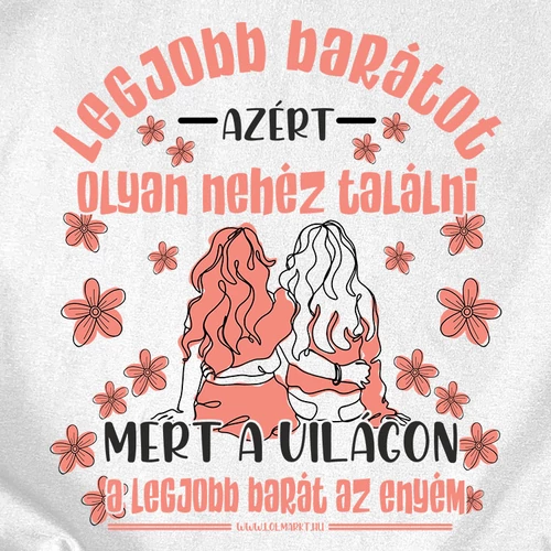 A világ legjobb barátja női póló (B_fehér)