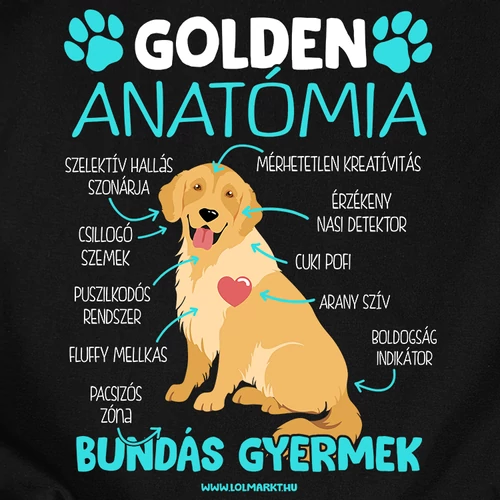 Tacskó anatómia férfi póló (B_Fekete)