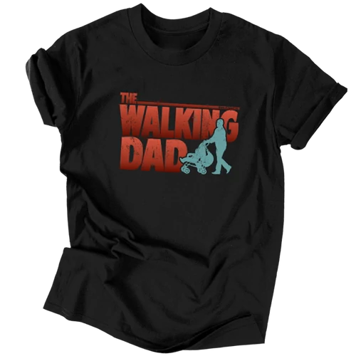 Walking dad férfi póló (Fekete)