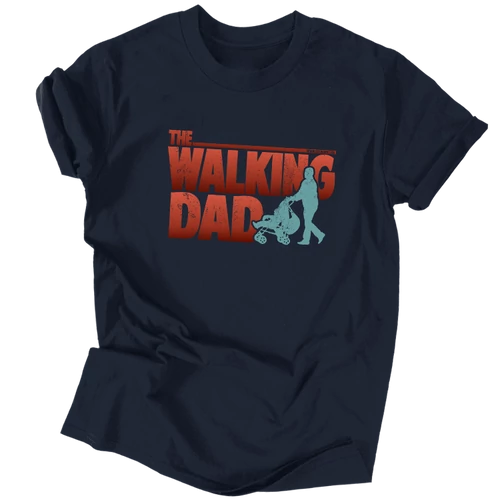 Walking dad férfi póló (Sötétkék)