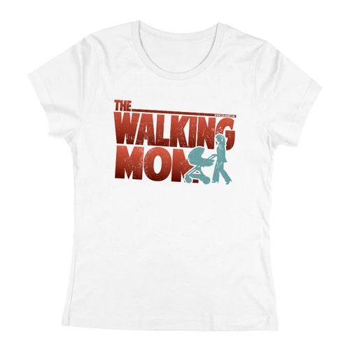 Walking mom női póló (Fehér)