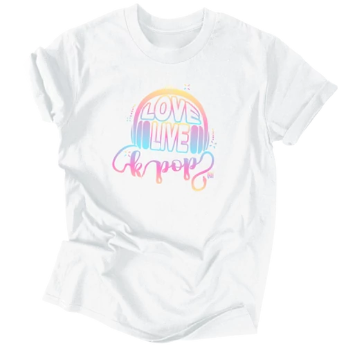 Love live k-pop - Férfi póló (Fehér)