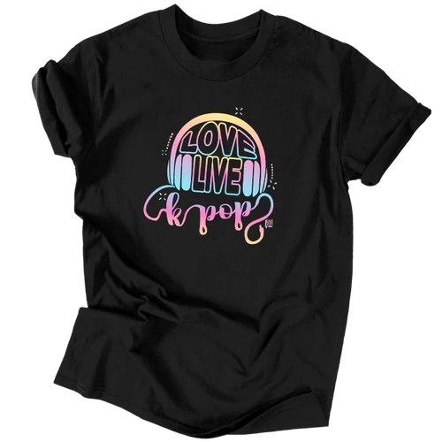 Love live k-pop póló (fekete)