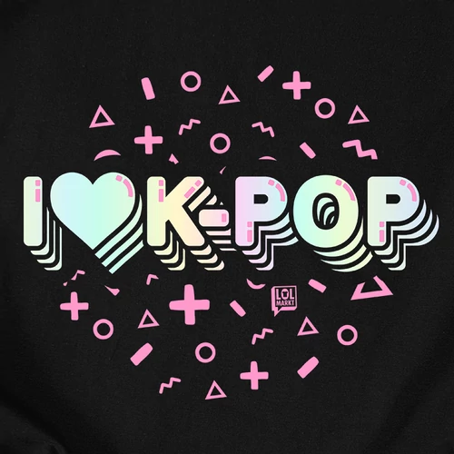 I love K-pop  - Férfi póló (B_Fekete)